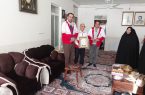 دیدار رئیس و جمعی از کارکنان جمعیت هلال احمر اشکذر از خانواده جانباز عسکری اشکذری