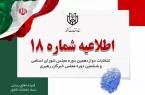 اطلاعیه شماره ۱۸ ستاد انتخابات کشور در مورد زمان شروع اخذ آرا